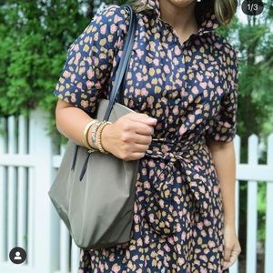 Leopard print Midi Shirt Dress